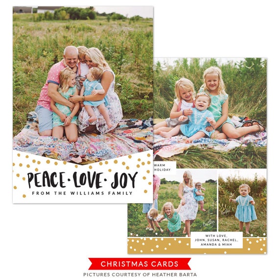 INSTANT DOWNLOAD Christmas Holiday Card Photoshop template