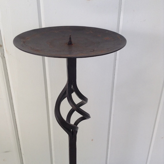 Wrought Iron Candleholder Floor Candle Stand Fireplace