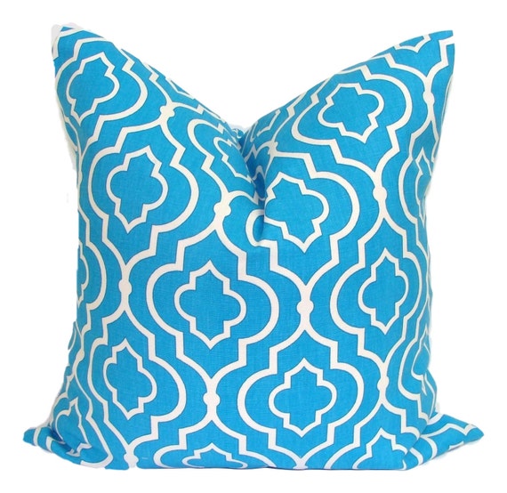 Blue Pillow.20x20 inch Decorative Pillow Cover.Blue Pillow