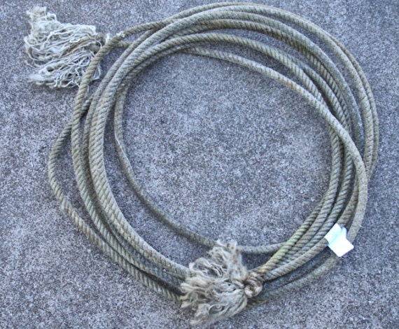 Vintage Western Cowboy Rope Lasso Lariat Retired by dorothybroome