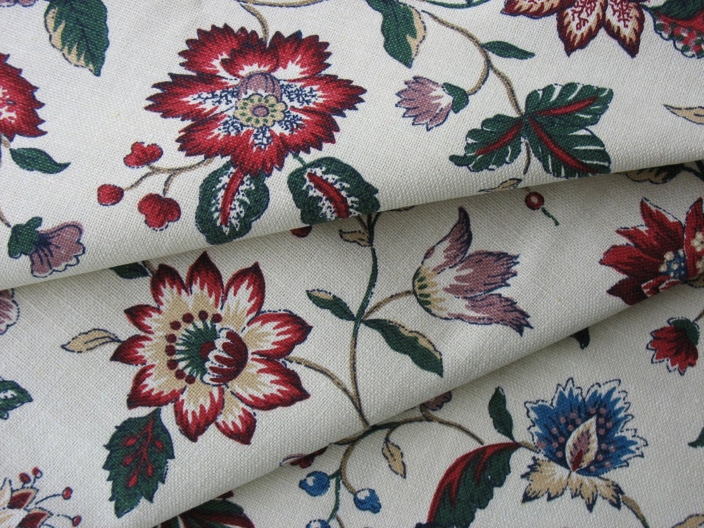 Waverly Fabric Cotton Upholstery Fabric Vintage Cotton Fabric