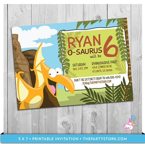 Personalized Dinosaur Party Invitations 5