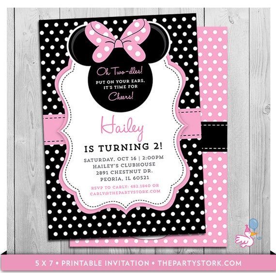 Minnie Mouse Birthday Pictures For Invitations 4