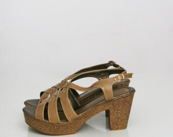 SALE /90s Shoes/ Vaporwave/ 90s Platform Shoes/ Chunky Heels/ Platform Sandals/ Grunge/ 90s Sandals/ Spice Girls/ size 41