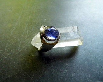 Ring, sterling silver, Iolithe, blue, jewelry, women, open