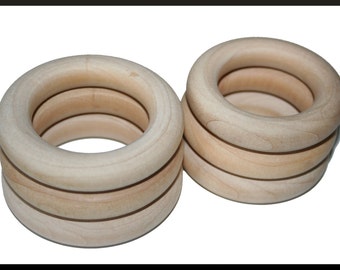 DIY Wooden Rings In Various Sizes- Ring Toss, Teethers, Silk Streamers, Crafts, Baby Rings,Wooden Toys,Kids Craft