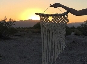 Macrame Wall Hanging on Driftwood