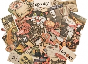 Ephemera Pack, Frightful, Vintage Style Ephemera Pack Halloween spooky scary