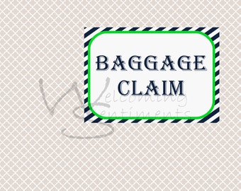 Train Baggage Claim Sign PDF Printable INSTANT DOWNLOAD