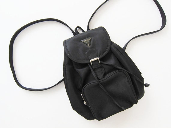 black guess mini backpack