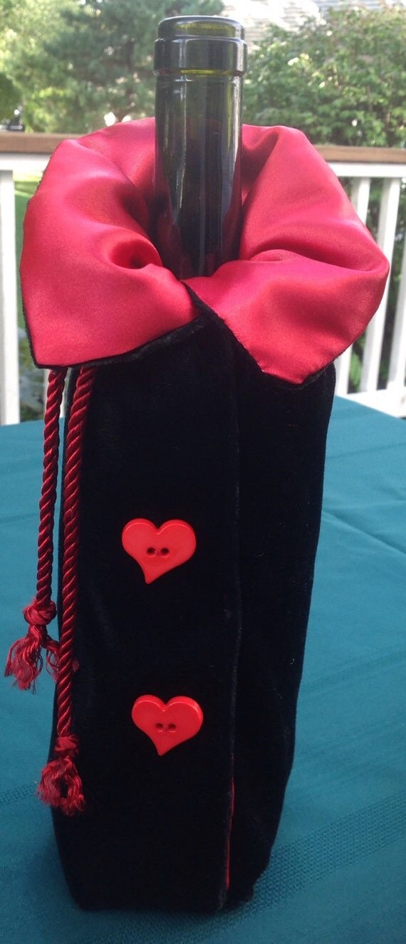 Items similar to Velvet wine bottle wrap bag on Etsy