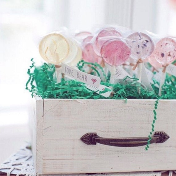 6 Hard Candy Lollipops // Salted Caramel // by LeccareLollipops