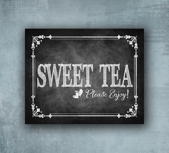 Sweet Tea chalkboard PRINT Professionally Printed Sweet Tea