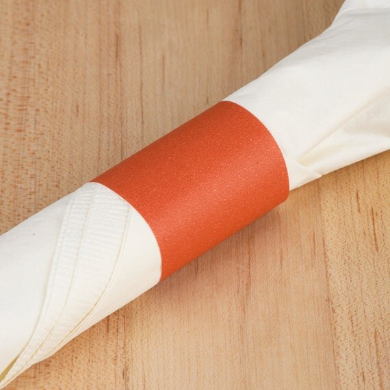 Items similar to 25 Rust Self Adhesive Napkin Bands/Napkin Bands/Paper