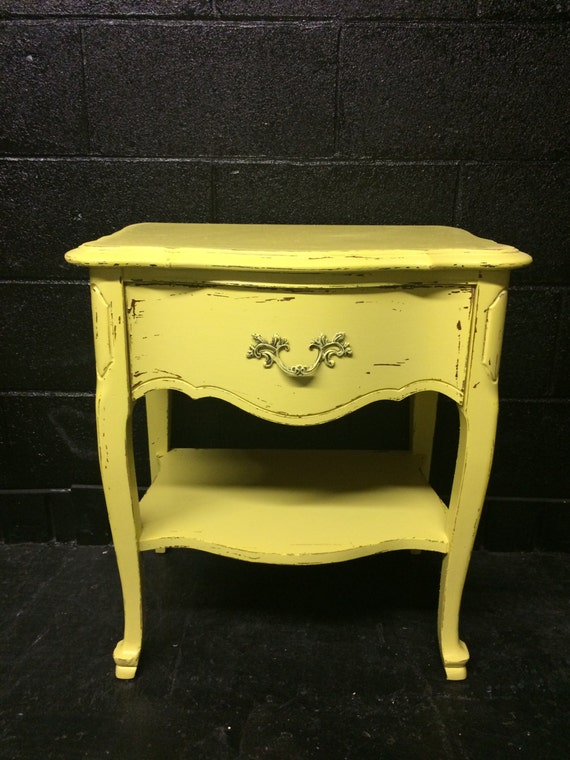 Chippy Yellow Nightstand