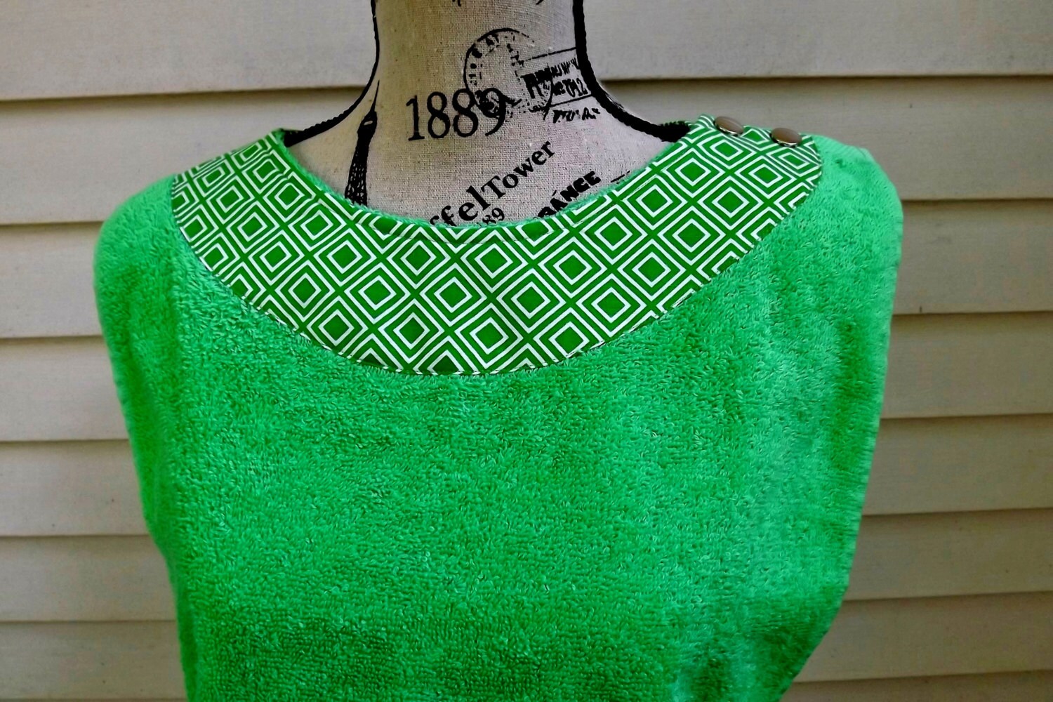 Green Adult Towel Bib by wevegotyoucovered2 on Etsy
