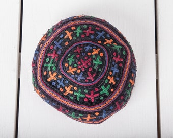 Hat Old Handmade Turkmenistan Hat Ersari Tribal Hat Head Wear Head Dress Ethnic Hat - FAST SHIPMENT with ups - hat-010