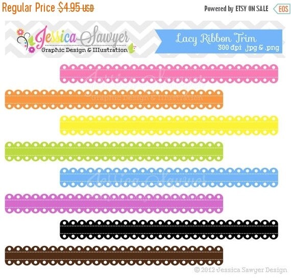 80% OFF - INSTANT DOWNLOAD, ribbon border, lace trim, digital lace, scalloped border, for commercial use, invites, etsy shop, graphic desig Il_570xn