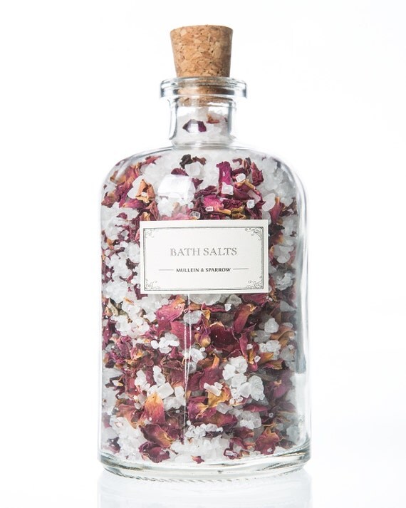 Rose Bath Salts Limited Edition Organic by MulleinandSparrow