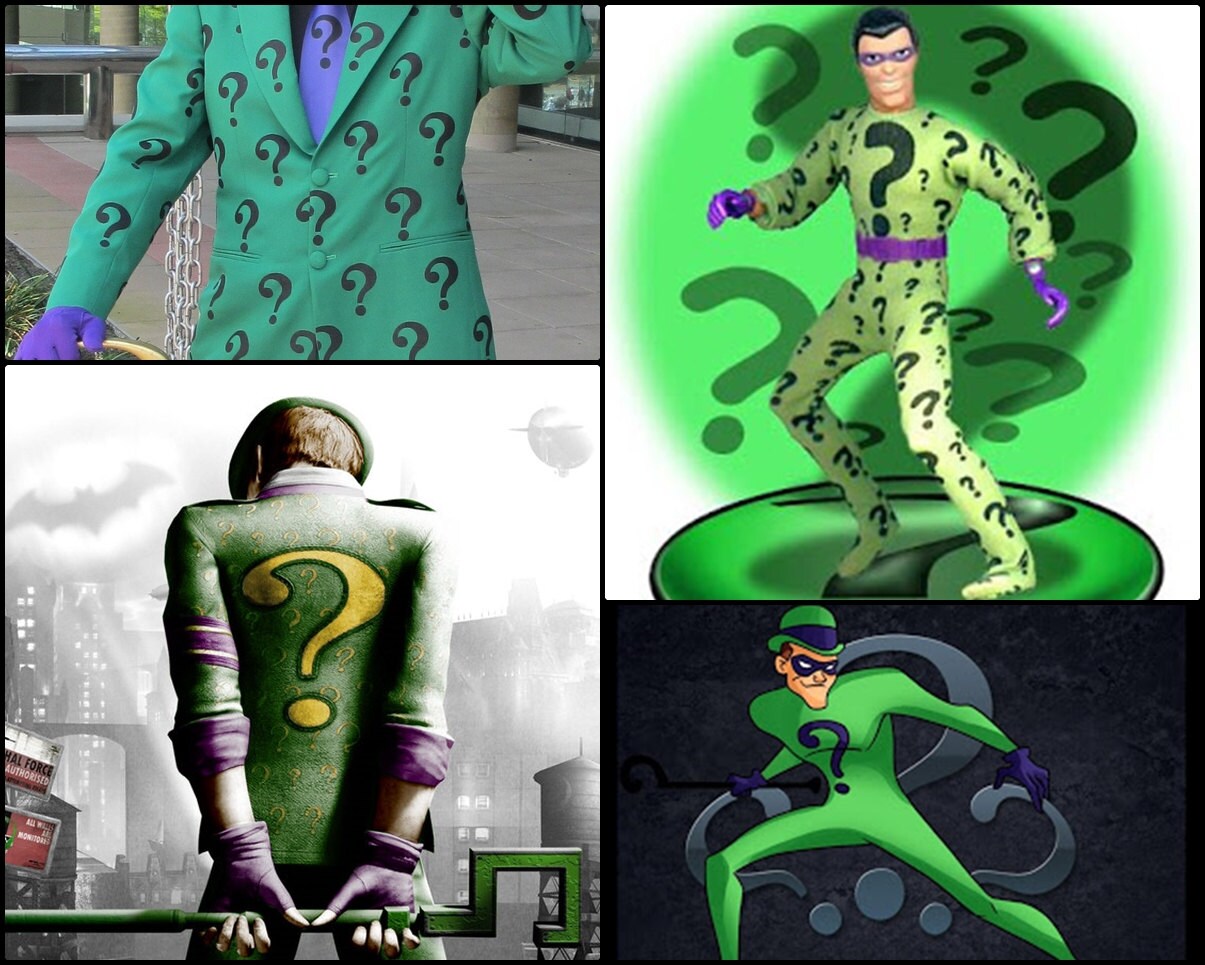 Riddler Patch Question Mark Symbol Iron ons FOR Jacket or