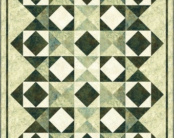 Diamond Mine Quilt Pattern Northcott Chips or Tile Squares. Lap and Queen included Easy