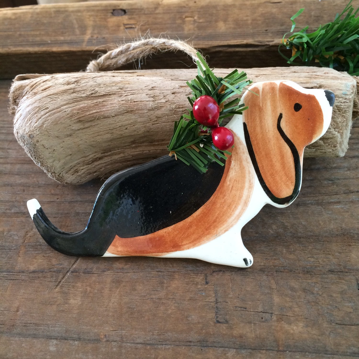 Basset Hound Dog Ornament Dog Ornament Basset Ornament