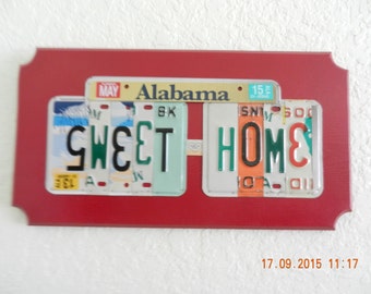 Sweet Home Alabama License Plate Sign (Made to Order)