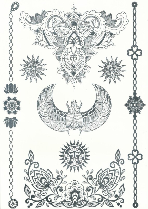 Metallic Tattoo Silver Tattoowhite &amp; gold egyptian by 