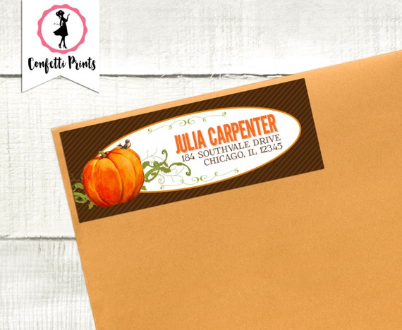 LITTLE PUMPKIN Return Address Label | Fall Baby Shower | Pumpkin 1st Birthday | Personalized Address Labels | Printable Address Label Il_570xn