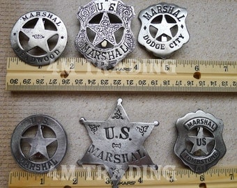 10 BADGES OLD WEST Assorted Styles Lawman