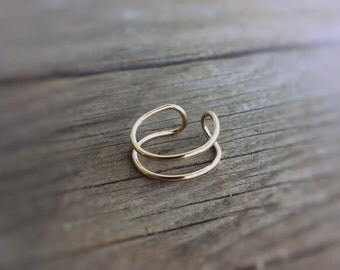 Open Ring, Minimalist Ring, Modern Ring, Double Line Ring, Simple Ring, Boho Ring, Statement Ring, Boho Chic, Open Loop Ring, Unique, U Ring
