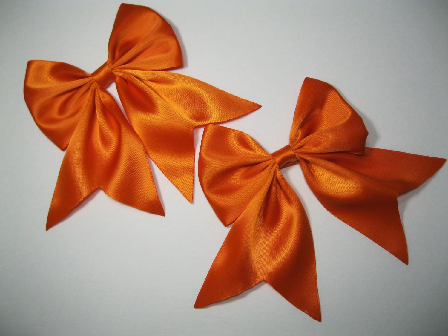 Pair of Orange Anime style bows Large Anime bow Large