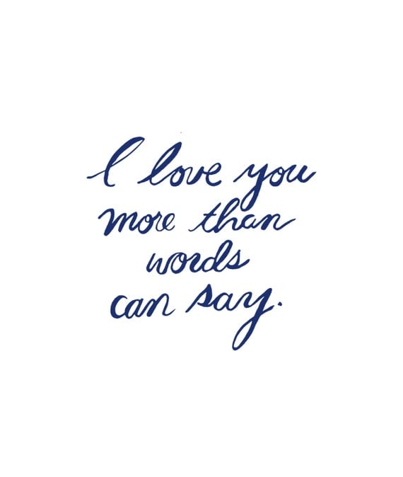 I Love You More Than Words Can Say Quotes