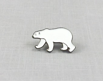 Polar Bear Pin, Enamel Pin, Kawaii Jewelry, Enamel Lapel Pin, Polar Bear Jewelry, Polar Bear Brooch, Animal Lapel Pin, Animal Jewelry, Badge
