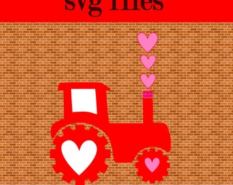 Valentine Tractor SVG File Instant Download Cutting Machine File