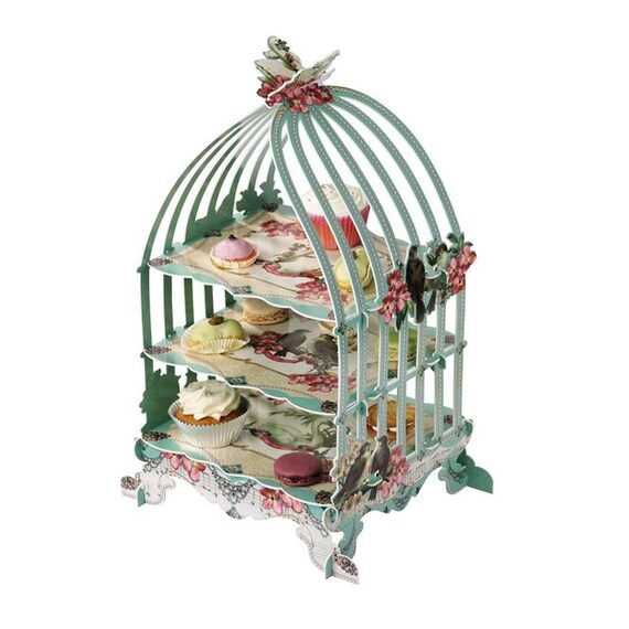 Cupcake stand vintage cake stand display whimsical by evescrafts