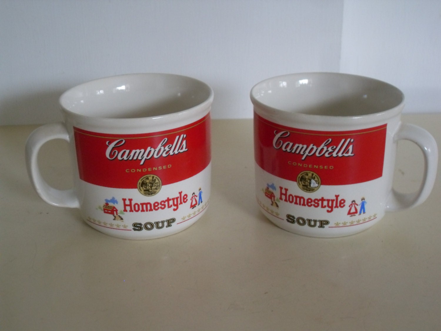 Pair of Vintage Campbells Soup Cups