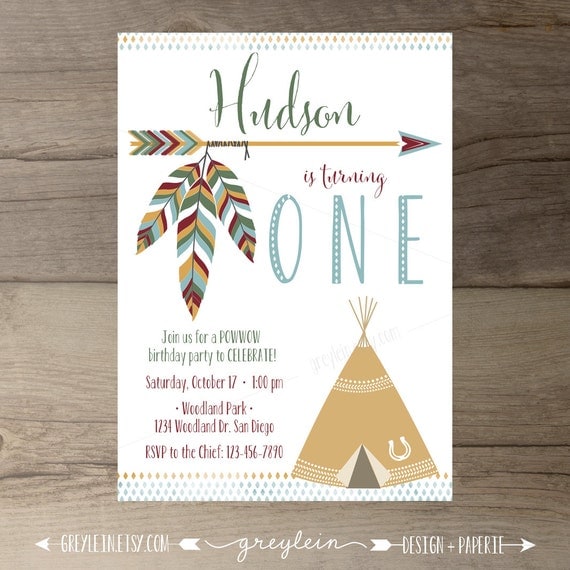 Tribal Southwest Birthday Party Invitations invites by greylein