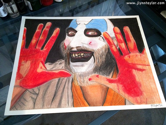 Sale ORIGINAL Captain Spaulding Colored Pencil by Jlynntaylor