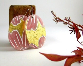Cherry Blossom Earrings. Polymer Clay Jewelry. Light Earrings. Spring. Gift for Her.