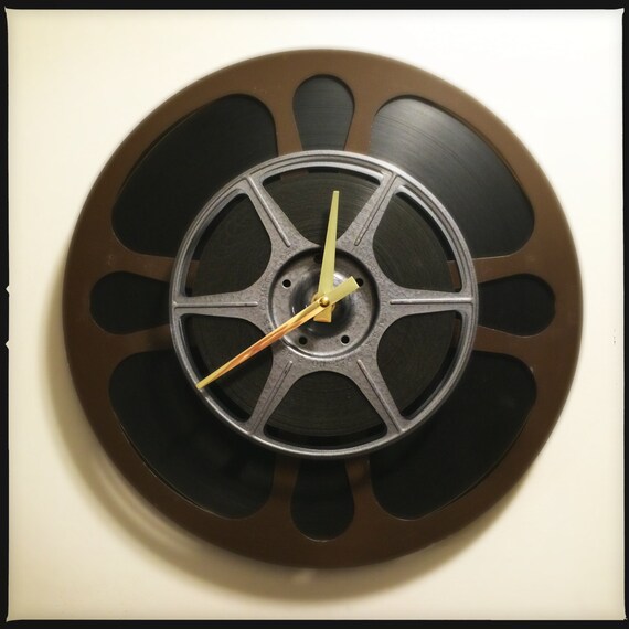 Film Reel Wall Clock Movie Theater Clock by DreamGreatDreams
