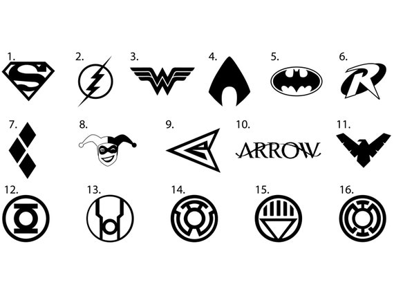 DC Comics Vinyl Decals by TeeMinus24 on Etsy