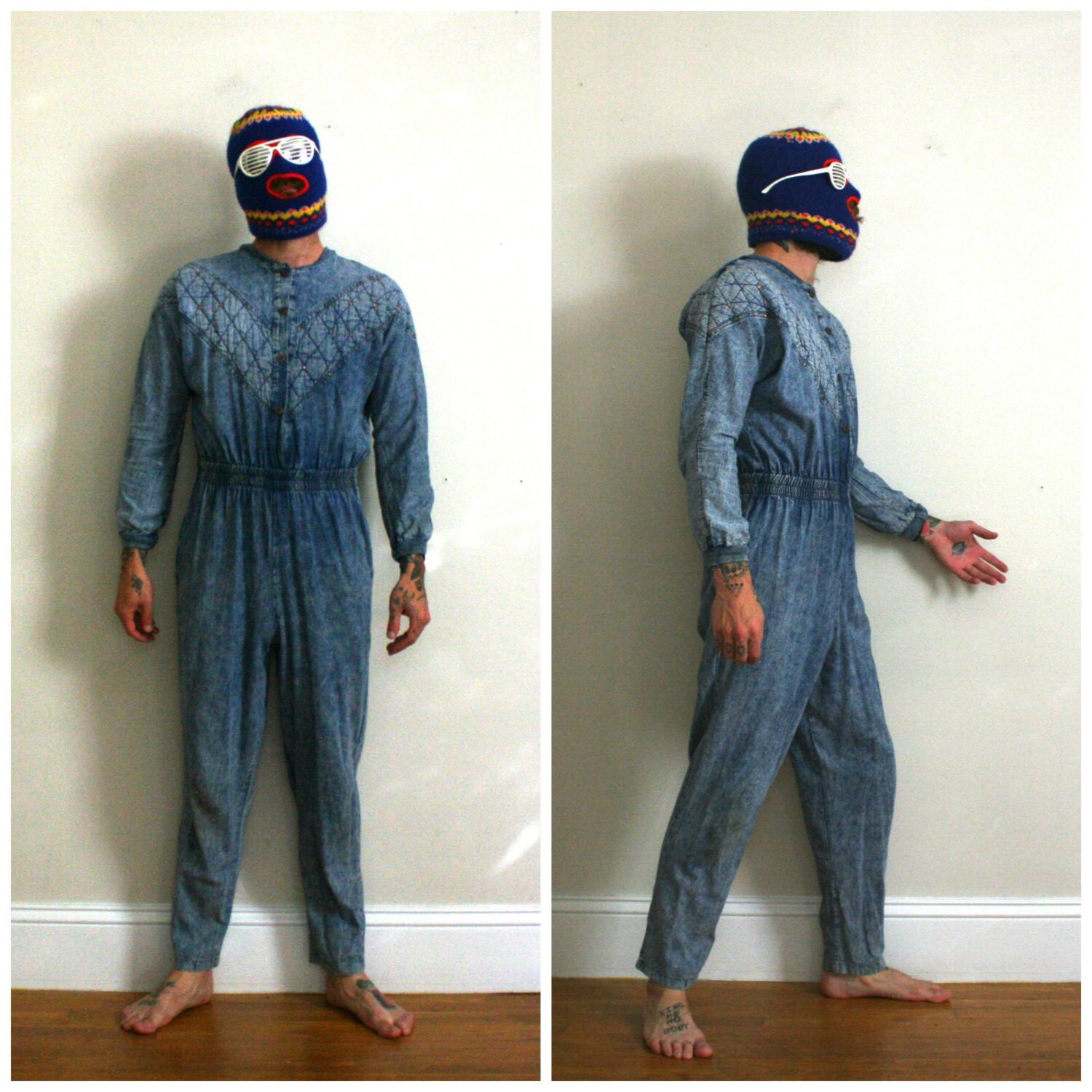 Vintage Denim Jumpsuit. Full Body Denim by ElevatedWeirdo on Etsy