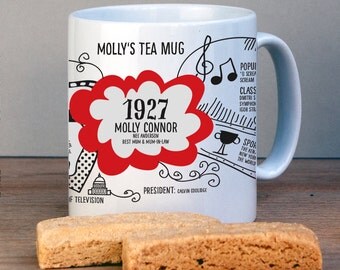 Personalized 1927 Birthday Mug For 90th Birthday-USA History Version-1927 Birthday Gift-Personalized Birthday Gift-90th Gift-Gift for Dad