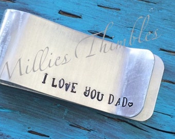 Metal stamped Money Clip / Bill Fold