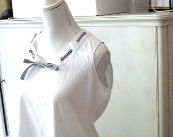 nautical blue white shirt