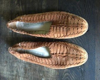 Italian Suede / Leather Woven Flats