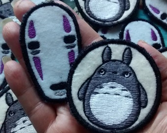 Totoro and No Face Sew On Patches