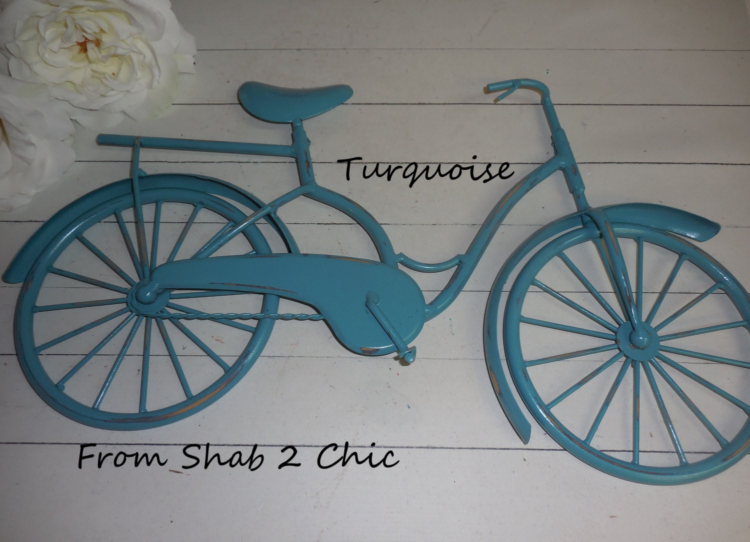 TURQUOISE Metal Wall Art Wall Decor Outdoor by FromShab2Chic