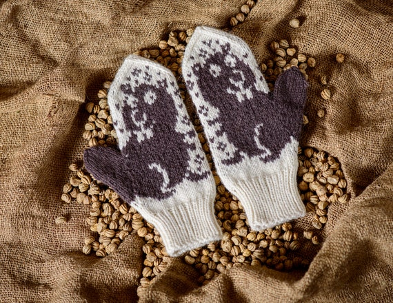 Beaver Mittens Womens Mittens Wool Mittens Winter